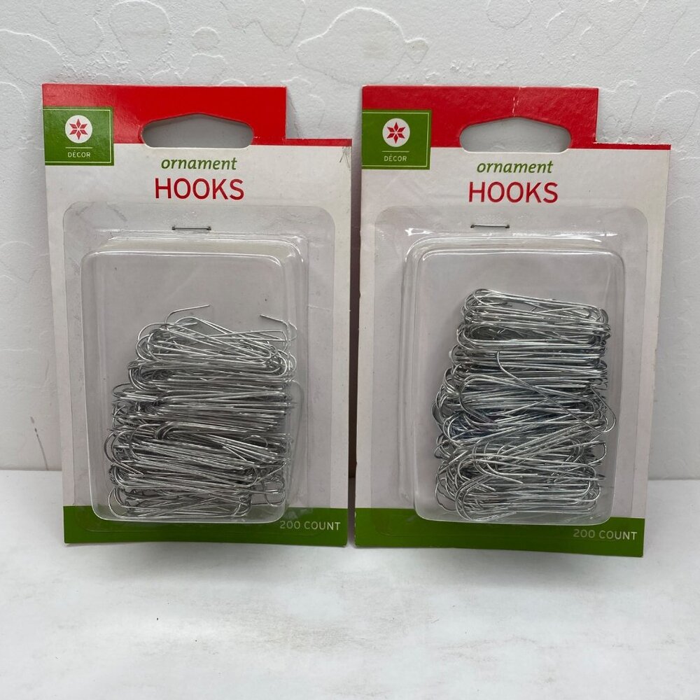 Christmas Ornament Hooks 1.5" Silver 400 Tree Wedding Garden Hangers Craft Decor